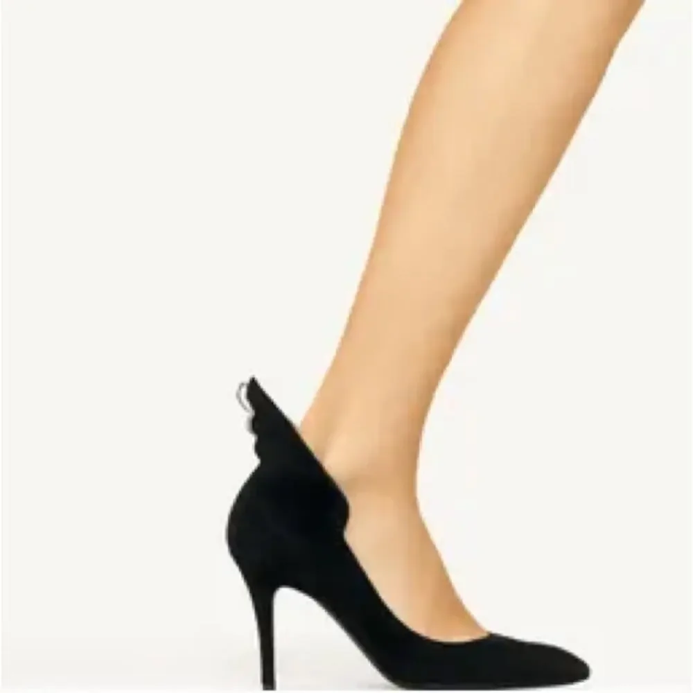 HERMES Victoire 90 Pumps Black Suede Heels Size 37 - Picture 11 of 11